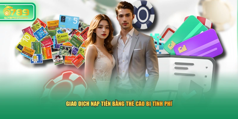 Giao dịch nạp tiền bằng thẻ cào bị tính phí