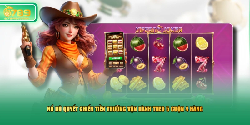 Nổ hũ Quyết Chiến Tiền Thưởng vận hành theo 5 cuộn 4 hàng